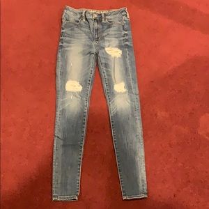 American Eagle Super Super Stretch Ripped Jeans